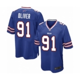 Men's Buffalo Bills #91 Ed Oliver Game Royal Blue Team Color Football Jersey