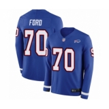 Men's Buffalo Bills #70 Cody Ford Limited Royal Blue Therma Long Sleeve Football Jersey