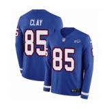 Men's Nike Buffalo Bills #85 Charles Clay Limited Royal Blue Therma Long Sleeve NFL Jersey