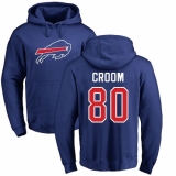 NFL Nike Buffalo Bills #80 Jason Croom Royal Blue Name & Number Logo Pullover Hoodie