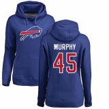 NFL Women's Nike Buffalo Bills #45 Marcus Murphy Royal Blue Name & Number Logo Pullover Hoodie