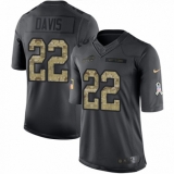 Men's Nike Buffalo Bills #22 Vontae Davis Limited Black 2016 Salute to Service NFL Jersey