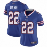 Women's Nike Buffalo Bills #22 Vontae Davis Royal Blue Team Color Vapor Untouchable Limited Player NFL Jersey