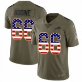 Youth Nike Buffalo Bills #66 Russell Bodine Limited Olive/USA Flag 2017 Salute to Service NFL Jersey