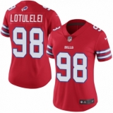 Women's Nike Buffalo Bills #98 Star Lotulelei Limited Red Rush Vapor Untouchable NFL Jersey