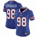 Women's Nike Buffalo Bills #98 Star Lotulelei Royal Blue Team Color Vapor Untouchable Limited Player NFL Jersey