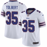 Men's Nike Buffalo Bills #35 Mike Tolbert White Vapor Untouchable Limited Player NFL Jersey