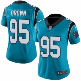 Women's Carolina Panthers #95 Derrick Brown Blue Alternate Stitched NFL Vapor Untouchable Limited Jersey