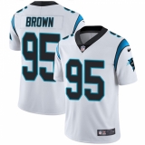 Youth Carolina Panthers #95 Derrick Brown White Stitched NFL Vapor Untouchable Limited Jersey