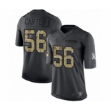 Youth Carolina Panthers #56 Jermaine Carter Limited Black 2016 Salute to Service Football Jersey