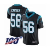 Youth Carolina Panthers #56 Jermaine Carter Black Team Color Vapor Untouchable Limited Player 100th Season Football Jersey