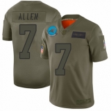 Men's Carolina Panthers #7 Kyle Allen Limited Camo 2019 Salute to Service Football Jersey