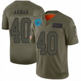 Youth Carolina Panthers #40 Alex Armah Limited Camo 2019 Salute to Service Football Jersey