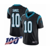 Men's Carolina Panthers #10 Curtis Samuel Black Team Color Vapor Untouchable Limited Player 100th Season Football Jersey