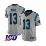 Youth Carolina Panthers #13 Jarius Wright Silver Inverted Legend Limited 100th Season Football Jersey