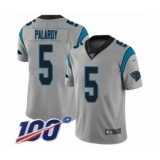 Youth Carolina Panthers #5 Michael Palardy Silver Inverted Legend Limited 100th Season Football Jersey