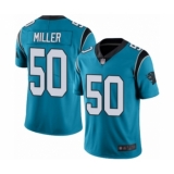 Youth Carolina Panthers #50 Christian Miller Blue Alternate Vapor Untouchable Limited Player Football Jersey