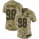 Women's Nike Carolina Panthers #98 Marquis Haynes Limited Camo 2018 Salute to Service NFL Jersey