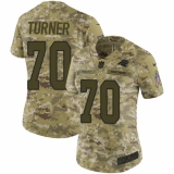 Women's Nike Carolina Panthers #70 Trai Turner Limited Camo 2018 Salute to Service NFL Jersey