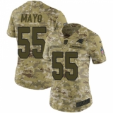 Women's Nike Carolina Panthers #55 David Mayo Limited Camo 2018 Salute to Service NFL Jersey