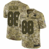 Youth Nike Carolina Panthers #88 Greg Olsen Limited Camo 2018 Salute to Service NFL Jersey