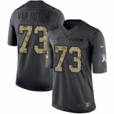 Youth Nike Carolina Panthers #73 Greg Van Roten Limited Black 2016 Salute to Service NFL Jersey