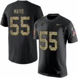 NFL Men's Nike Carolina Panthers #55 David Mayo Black Camo Salute to Service T-Shirt