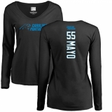 NFL Women's Nike Carolina Panthers #55 David Mayo Black Backer Slim Fit Long Sleeve T-Shirt