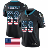 Men's Nike Carolina Panthers #59 Luke Kuechly Limited Black Rush USA Flag NFL Jersey