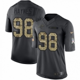 Men's Nike Carolina Panthers #98 Marquis Haynes Limited Black 2016 Salute to Service NFL Jersey