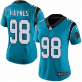 Women's Nike Carolina Panthers #98 Marquis Haynes Limited Blue Rush Vapor Untouchable NFL Jersey