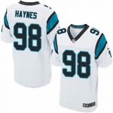 Men's Nike Carolina Panthers #98 Marquis Haynes Elite White NFL Jersey
