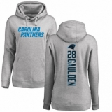 NFL Women's Nike Carolina Panthers #28 Rashaan Gaulden Ash Backer Pullover Hoodie