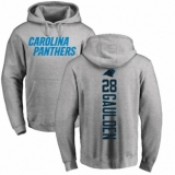 NFL Nike Carolina Panthers #28 Rashaan Gaulden Ash Backer Pullover Hoodie