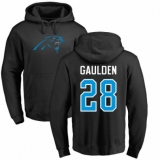 NFL Nike Carolina Panthers #28 Rashaan Gaulden Black Name & Number Logo Pullover Hoodie