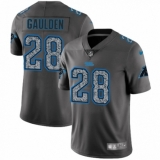Youth Nike Carolina Panthers #28 Rashaan Gaulden Gray Static Vapor Untouchable Limited NFL Jersey
