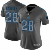 Women's Nike Carolina Panthers #28 Rashaan Gaulden Gray Static Vapor Untouchable Limited NFL Jersey