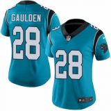 Women's Nike Carolina Panthers #28 Rashaan Gaulden Blue Alternate Vapor Untouchable Limited Player NFL Jersey