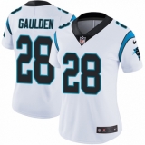 Women's Nike Carolina Panthers #28 Rashaan Gaulden White Vapor Untouchable Limited Player NFL Jersey