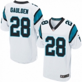 Men's Nike Carolina Panthers #28 Rashaan Gaulden Elite White NFL Jersey