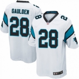 Men's Nike Carolina Panthers #28 Rashaan Gaulden Game White NFL Jersey