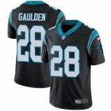 Men's Nike Carolina Panthers #28 Rashaan Gaulden Black Team Color Vapor Untouchable Limited Player NFL Jersey