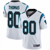 Men's Nike Carolina Panthers #80 Ian Thomas White Vapor Untouchable Limited Player NFL Jersey