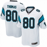 Men's Nike Carolina Panthers #80 Ian Thomas Game White NFL Jersey