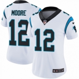 Women's Nike Carolina Panthers #12 D.J. Moore White Vapor Untouchable Limited Player NFL Jersey