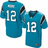 Men's Nike Carolina Panthers #12 D.J. Moore Elite Blue Alternate NFL Jersey