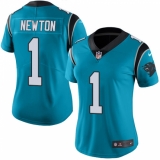 Women's Nike Carolina Panthers #1 Cam Newton Blue Alternate Vapor Untouchable Limited Player NFL Jersey