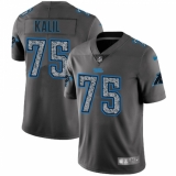 Men's Nike Carolina Panthers #75 Matt Kalil Gray Static Vapor Untouchable Limited NFL Jersey
