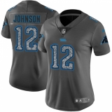 Women's Nike Carolina Panthers #12 Charles Johnson Gray Static Vapor Untouchable Limited NFL Jersey