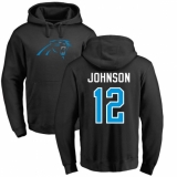 NFL Nike Carolina Panthers #12 Charles Johnson Black Name & Number Logo Pullover Hoodie